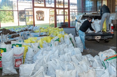Reparten en los barrios una donación de 30 mil kilos de papas