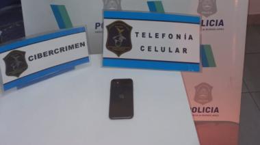 Un celular alta gama fue recuperado por la policía, a través de la geolocalización