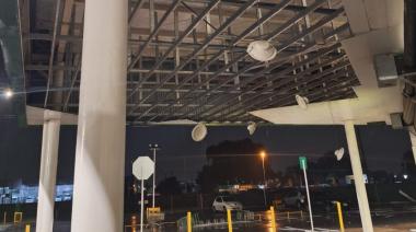 La tormenta provocó daños en un súper de Junín
