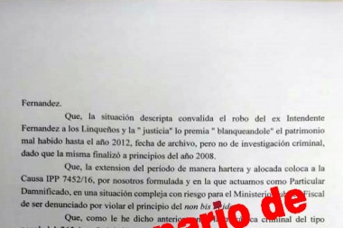 El intendente Salvador Serenal denunciará al fiscal general Juan Manuel Mastrorilli