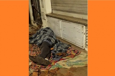 En Junín, hay gente durmiendo en la calle