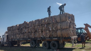 Reciclado en Vedia: 90 fardos fueron destinados para la venta