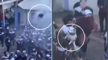 Repudio por el festejo de alumnos secundarios lanzando animales por el aire