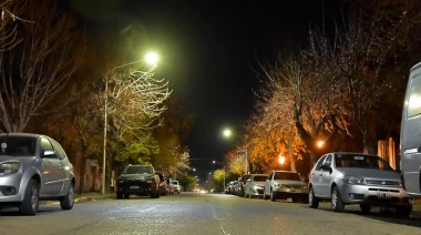 Se colocan luces led en distintas zonas de Pehuajó