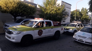 Cinco bomberos de Junín trabajan contra el fuego en Corrientes