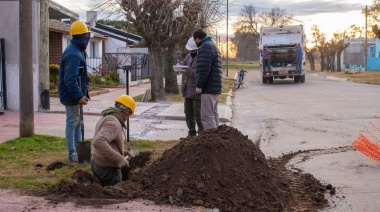 Agua de red: siguen las obras en Alem