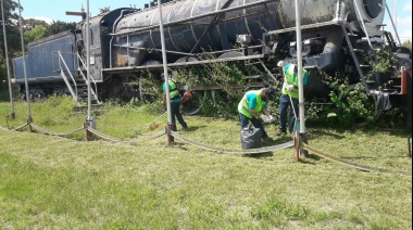Trenes Argentinos trabaja en el mejoramiento del predio ferroviario de Junín