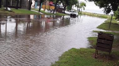 Anegamientos y destrozos por el temporal en Ameghino y Pinto