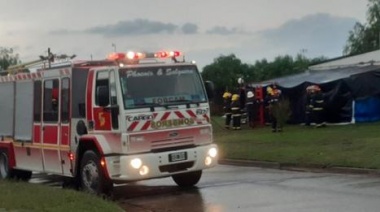 Anegamientos y destrozos por el temporal en Ameghino y Pinto
