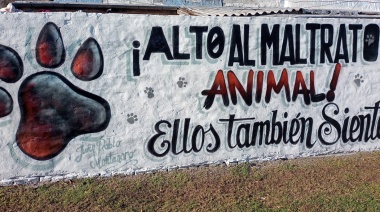 Mural sobre el maltrato animal