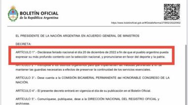 El Gobierno decretó Feriado Nacional por la llegada de los campeones del mundo