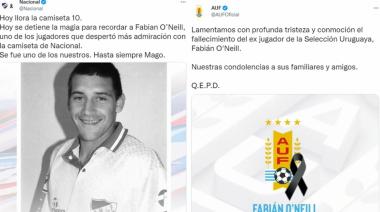 El fútbol uruguayo lamenta el fallecimiento de Fabián O'Neill