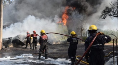 Se incendió el depósito de una estación de servicio en Pehuajó y hay cinco heridos