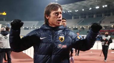 Matías Almeyda se consagró campeón con el AEK de Grecia y logró su primer título en Europa