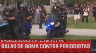 Policías dispararon balas de goma contra periodistas
