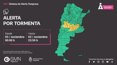 Sigue el alerta amarilla para este lunes en Junín y la región