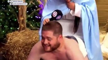 Críticas al hijo de Adrián Suar luego que hiciera de "Niño Jesús" en un pesebre en "Olga"