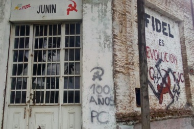 Repudian acto  vandálico en el local  del Partido Comunista  de Junín
