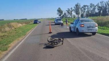 Trágico accidente en la Ruta 188: un ciclista de 70 años murió tras ser impactado por un auto
