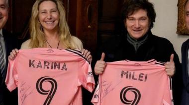 El Presidente del Inter Miami visitó a Milei y le obsequió una camiseta firmada por Messi