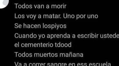 “Los voy a matar a todos”: La amenaza de un estudiante por la que tuvieron que suspender las clases