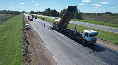 Avanza la etapa final de las obras de repavimentación de la Ruta 2
