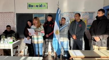 Celebraron el Día de la Bandera en las Escuelas de la Unidad 16