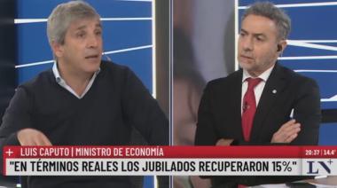 Caputo: “La jubilación promedio de los que aportaron ronda los 900.000 pesos”