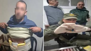 Detuvieron a un hombre que viajaba en un micro de larga distancia con 4 kilos de cocaína pegados al cuerpo