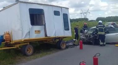 Ruta 46: Un hombre falleció tras chocar contra una casilla rural rodante