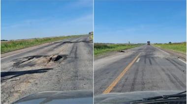 Un pozo gigante en la Ruta 50 desató una ola de reclamos vecinales