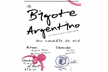 “Bigote argentino”, todos los sábados de abril  en Dadá Club de Arte
