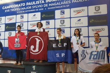 Pilar Mansur batió el récord argentino en la posta 4x50 en Brasil