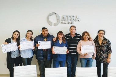 ATSA entregó certificados a los asistentes a un curso
