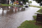 Anegamientos y destrozos por el temporal en Ameghino y Pinto