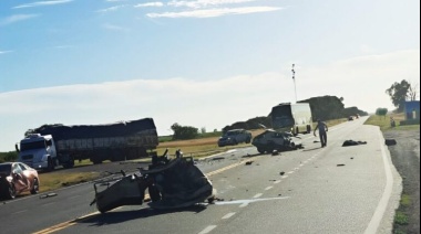 Trasladan a la conductora del 147 del choque en ruta 5