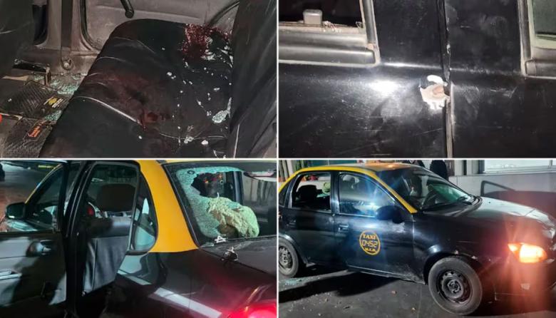 Violencia en Rosario: un sicario baleó a un taxi e hirió a tres pasajeros
