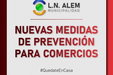 Nuevas medidas preventivas para comercios