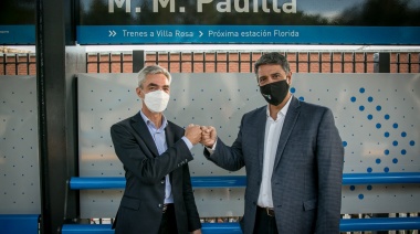 Meoni junto a Jorge Macri en la inauguración de la renovada Estación Padilla