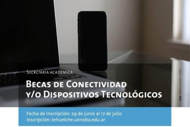 Becas de conectividad y dispositivos tecnológicos para estudiantes universitarios