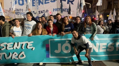 Jóvenes del Frente Renovador Junín, en la Marcha Global por el Clima