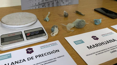 Aprehenden a un sujeto que comercializaba marihuana en Junín