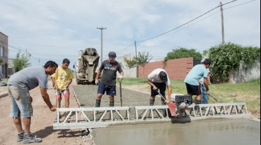 Avanzan las obras de pavimentación en Pehuajó