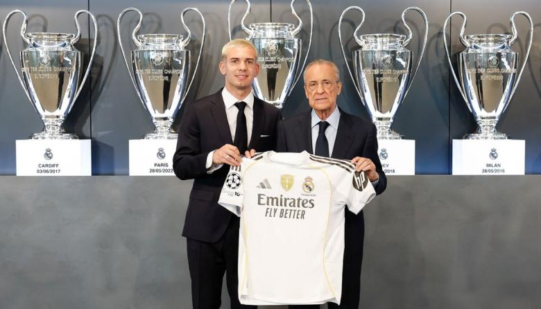 Mastantuono fue presentado en Real Madrid