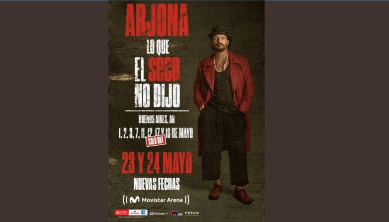 Arjona agotó ocho Movistar Arena y sumó dos fechas más