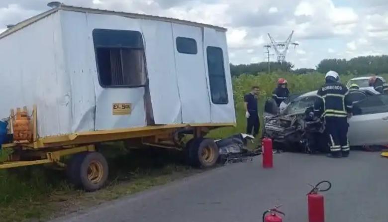 Ruta 46: Un hombre falleció tras chocar contra una casilla rural rodante