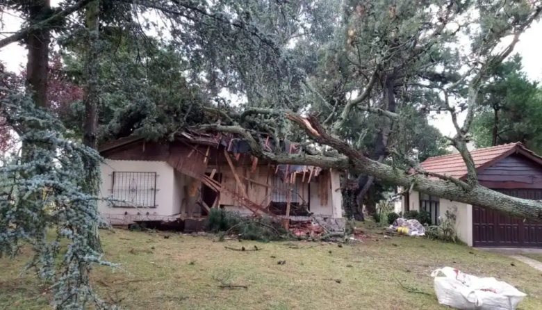 Fuerte temporal en Sierra de la Ventana