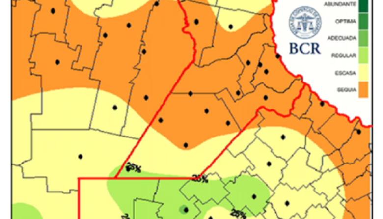 Enero cerró con 66% menos de lluvias y con recortes en el potencial de rinde de la soja de primera