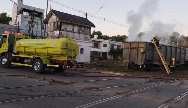 Junín: Se incendió un vagón de tren