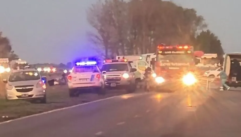 Ruta 3: cinco muertos y dos heridos por un choque frontal